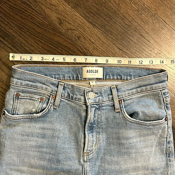 Agolde Toni Pristine Blue Mid Rise Straight Leg Jeans Women’s Size 26 - Picture 5 of 12